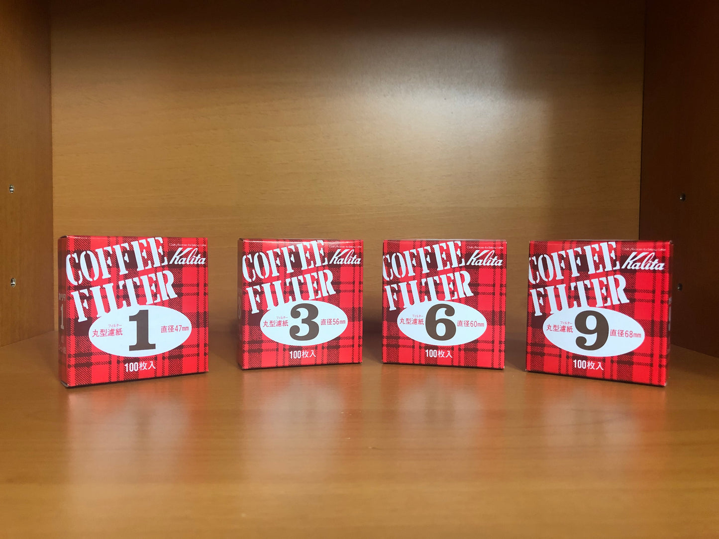 Kalita 丸型 (圓形濾紙) 100張 47mm, 56mm, 60mm, 68mm. (少量現貨)