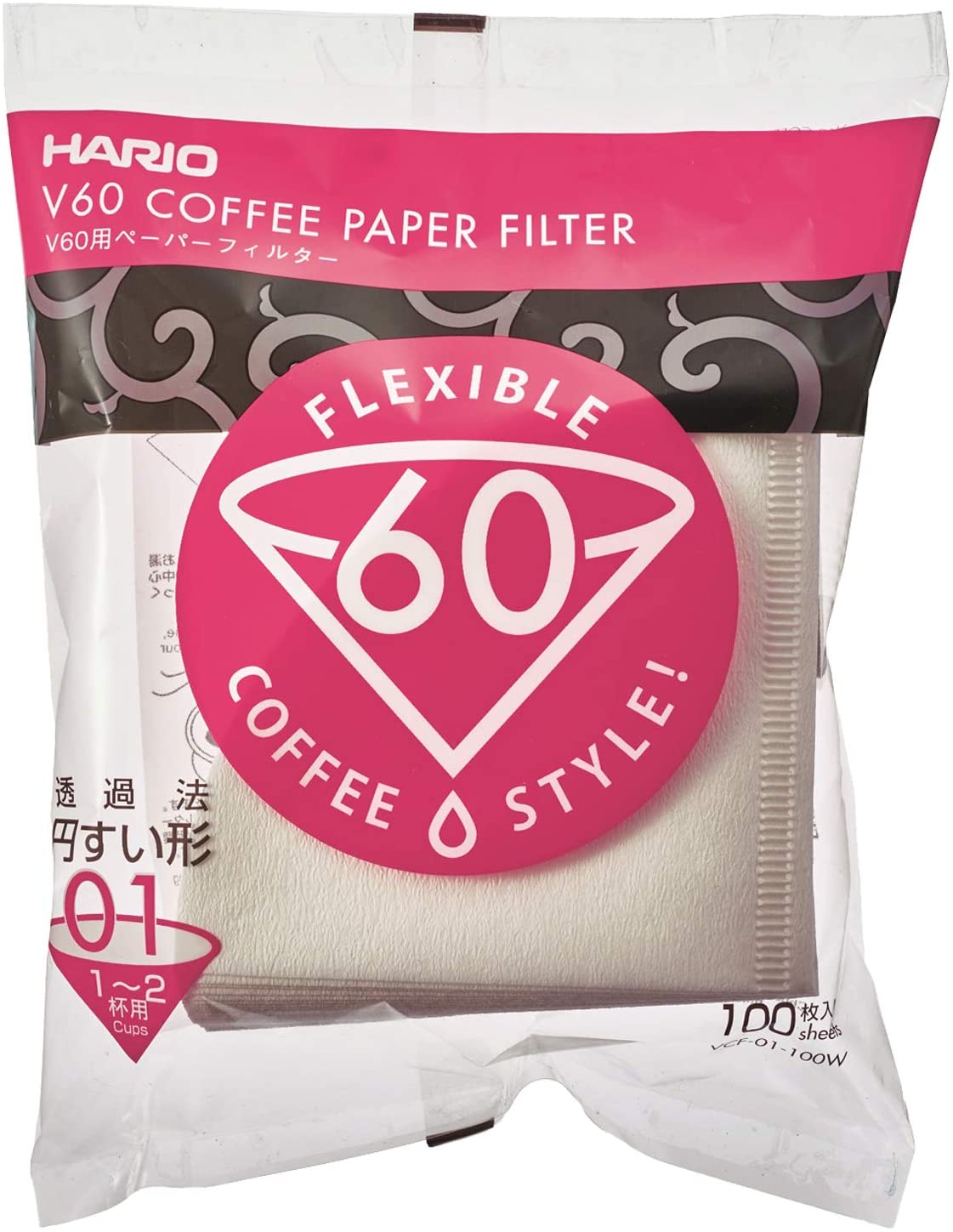 HARIO V60-01 濾紙 1~2杯 無漂白 (有少量存貨)