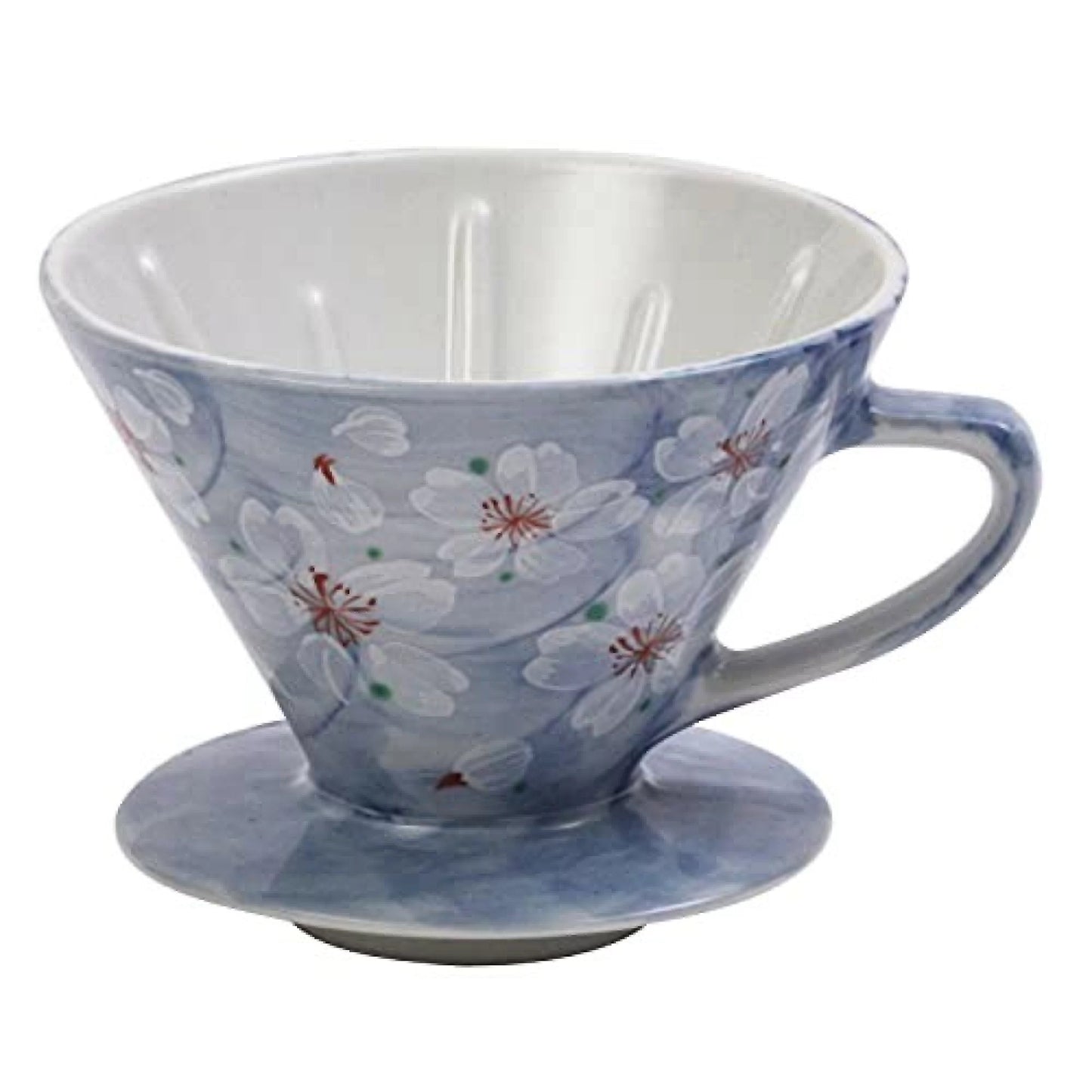 日本制Bloom 弥生花陶瓷滤杯美浓烧蓝色