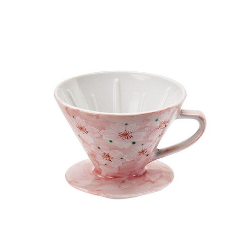 日本制Bloom 弥生花陶瓷滤杯美浓烧粉红色