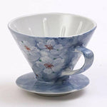 画像をギャラリービューアに読み込む, 日本製 Bloom 弥生花 陶瓷濾杯 美濃燒 藍色
